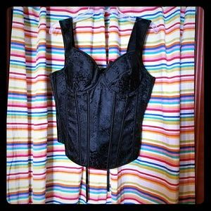 Black brocade corset